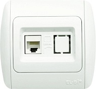 EL-BI Zirve белый розетка компьютерная (САТ6+гнездо)