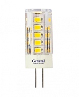 GENERAL LED Лампа  G4  5W 12V 4500К (пластик прозрачный)