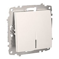 EL-BI  Zena/Vega механизм белый выключатель 1кл. с подсветкой Led