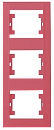 MAKEL Defne розовая рамка 3-х постовая вертикальная