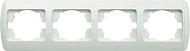 EL-BI Zirve белый рамка 4-х постовая горизонтальная