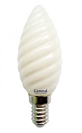 GENERAL FLM Лампа филамент матовый Свеча витая 8W 2700К Е14