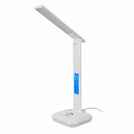 GENERAL LED Светильник настольный GLTL-034-2  8W Сенсор, Диммер, 3 цвета свечения, диспл с часами, RGB,Белый