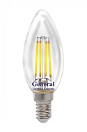 GENERAL FLPD Лампа филамент диммируемый свеча 8W 4500К Е14