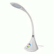 GENERAL LED Светильник настольный GLTL-038-1 8W, RGB подсветка, Сенсор, Диммер, 3 цвета свечения, Белый