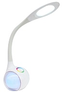 GENERAL LED Светильник настольный GLTL-035 8W RGB подсветка, Сенсор, Диммер, 5000К, Белый